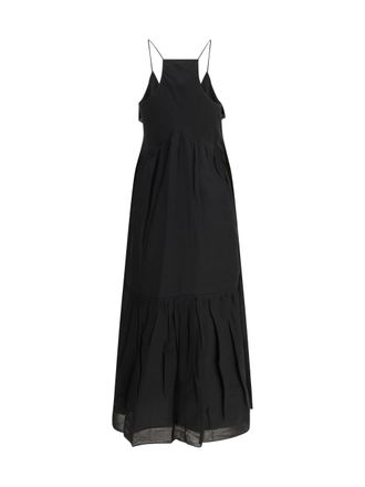Isabel Marant Womens Vasma Strappy Dress Black Cotton; Viscose