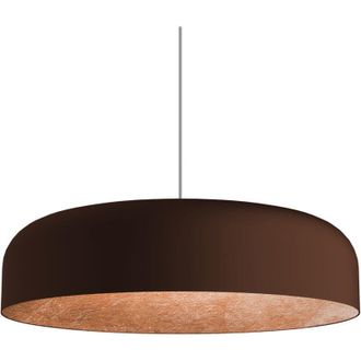 Lumicom Tuzzi Sospensione, 1xE27, max 42W, metallo, marrone corten/foglia rame, D.40cm - Lumicom
