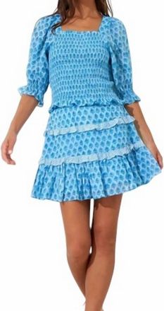 Oliphant Flirty Skirt In Fern Blue