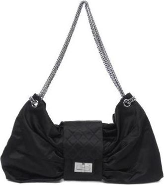 Chanel Pre-owned Silk Schoudertas - Dames - Vintage Schoudertas - Zwart - ONE Size - Vintage