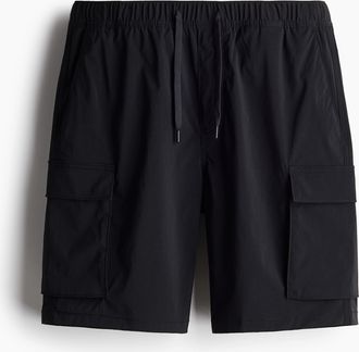 H&M Cargoshorts aus Nylon Regular Fit - Schwarz