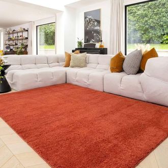 Kukoon Terracotta Washable Machine Shag Premium Rug | Size: 160 cm x 230 cm