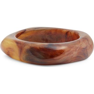 Open Edit Faceted Bangle in Brown at Nordstrom