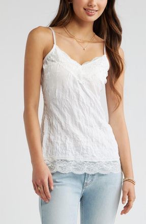 BP. Knit Crinkle Camisole in White at Nordstrom, Size Xx-Small