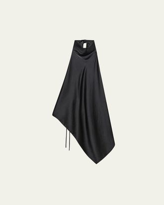 Helmut Lang Silk Tie Scarf Top
