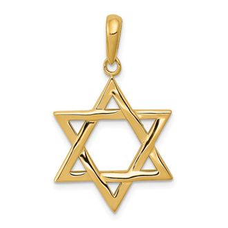 Diamond2Deal 10k Yellow Gold Star of David Pendant