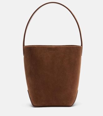 The Row Park Edge N/S Small suede tote bag