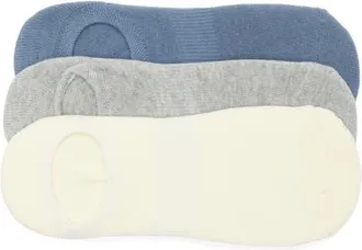 Nordstrom 3-Pack Everyday No-Show Socks in Ivory Grey Multi at Nordstrom, Size 9-11