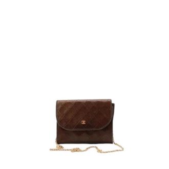 Chanel Pre-owned Mini Bags, female, Brown, Size: ONE SIZE Pre-owned Wallet on Chain