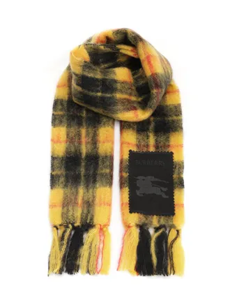 Burberry Check Wool And Mohair Scarf Scarves And Foulards Giallo-Donna