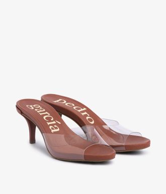 Pedro Garcia Red and jelly stripe midi heel mule| Welch | Spring Summer 25 | PEDRO GARCIA