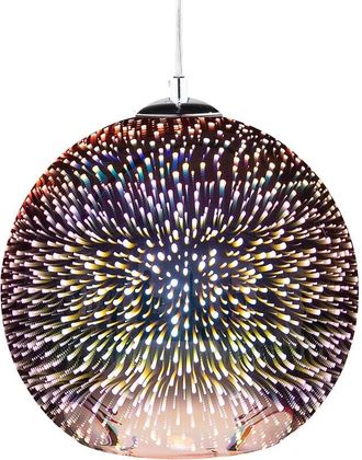 Beliani Beliani - Modern Ceiling Pendant Lamp High Gloss Infinity Light Effect Glass Copper Sessera