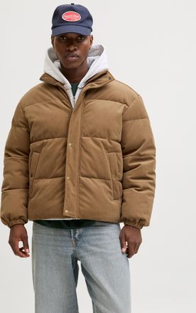 Jack & Jones Steppjacke JACK & JONES JORGREENE CORDUROY PUFFER JACKET, Herren, Gr. XXL, argan oil, Web, Obermaterial: 100% Polyester, unifarben, regular fit, Rippb
