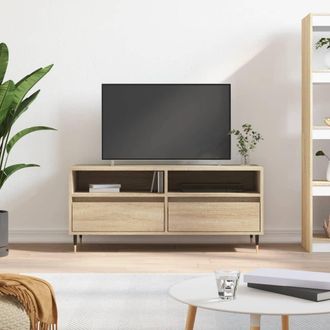 vidaXL Vidaxl - Mueble De Tv Madera Contrachapada Roble Sonoma 100x34,5x44,5 Cm