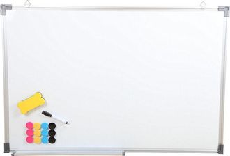 Trade Shop Trade Shop - Pizarra Magn&eacute;tica Xl Estructura De Aluminio 40 X 60 Cm + 3 Rotuladores + 12 Imanes