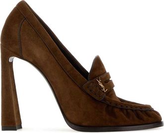 Saint Laurent Schoenen, Dames, Bruin, 37 EU, Leer, Le Loafer 110 Pump