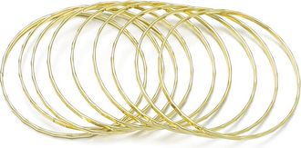 Adornia Set of 9 Thin Bangle Bracelets in Gold at Nordstrom Rack