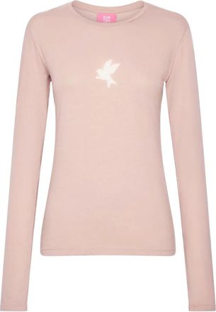 One Teaspoon T-shirt a maniche lunghe con stampa - Rosa