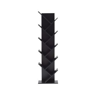 Mobili Rebecca Mobili Rebecca - Rebecca Mobili Repisas Libreria 10 Estante Madera Negro Moderno 160x44,5x22