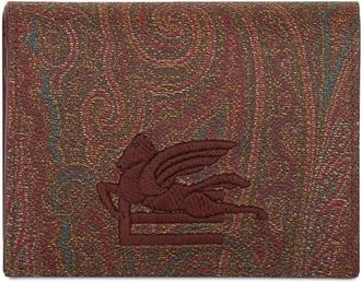 Etro paisley-print bi-fold cardholder - women - CALFSKIN/CALFSKIN/Cotton/Nylon/Polyester - One Size - Red