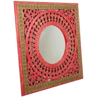 Wanderlust Deco Wanderlust Deco - Espejo De Madera Artesanal 60,5x1,5x60,5 Cm