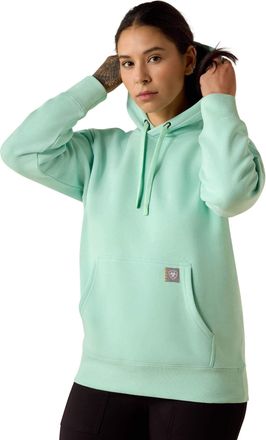 Ariat Womens Rebar Lightweight Graphic Hoodie Long Sleeve in Lichen, Size X-Small, by Ariat