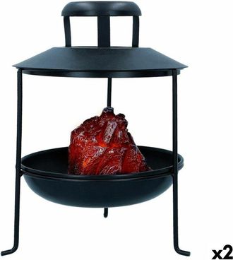 OEM Brasero Ambients Luz Led Carb&oacute;n Decorativo 22 X 30 X 22 Cm (2 Unidades)