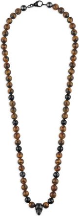 Philipp Plein Collana con occhio di tigre - Marrone
