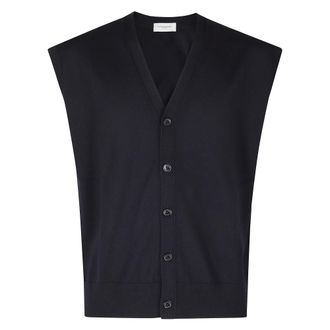 Paolo Pecora Cardigan met volledige ritssluiting - Heren - Truien - Blauw - Maat: M Zijde