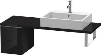 Duravit Consola Baja L-cube 320x477x400mm Negro Alto Brillo