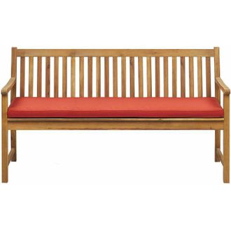 Beliani Beliani - Panca da Giardino in Legno di Acacia con Cuscino Color Terracotta 160 cm Vivara