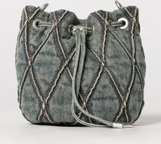 Diesel Borsa a secchiello Charm-D in denim trapuntato