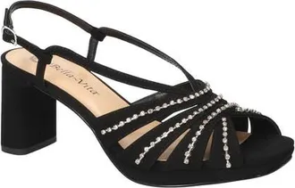 Bella Vita Chorus Slingback Platform Sandal in Black Lamy-Stones at Nordstrom, Size 5.5