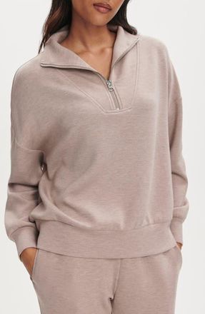Varley Hawley Half-Zip Sweatshirt in Taupe Marl at Nordstrom, Size X-Small