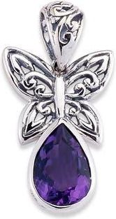 Samuel B. Amethyst Butterfly Pendant in Purple at Nordstrom Rack