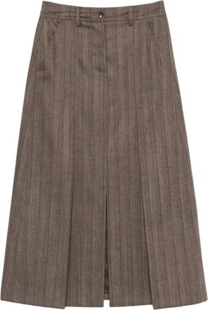 Seventy Midi Skirts - Dames - Midirokken - Bruin - S - Rokken