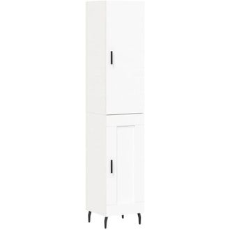 vidaXL Highboard White 34.5x34x180 cm Engineered Wood Vidaxl