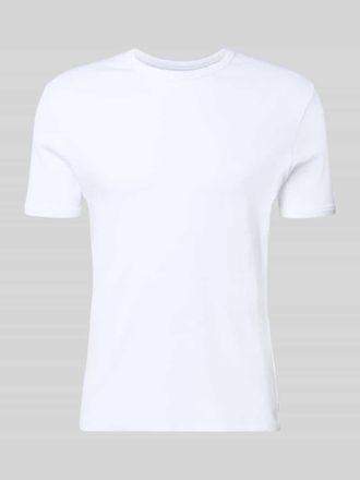 Review T-Shirt in Feinripp mit Rundhalsausschnitt in Weiss, Gr&ouml;&szlig;e XXL