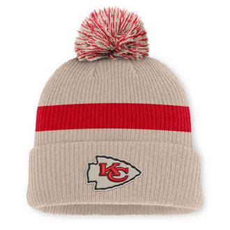 Nike Kansas City Chiefs Rewind Peak Nike Mens NFL Cuffed Pom Beanie in Brown | NF160J2Q7G-M17