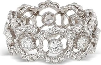 Buccellati Orecchino Eternelle Ghirlanda con diamanti anni 70 - Argento