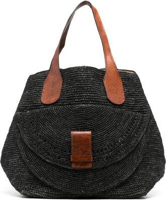 Ibeliv Laza II tote bag - women - Raffia - OS - Black