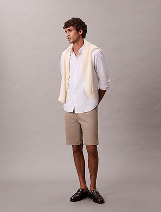 Calvin Klein Shorts chinos de algod&oacute;n el&aacute;stico