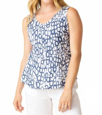 Habitat Linen Circle Veranda Tank Top In White