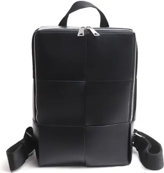 Bottega Veneta Black Leather Backpack (Pre-Owned)