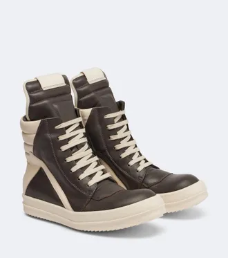 Rick Owens Geobasket leather sneakers