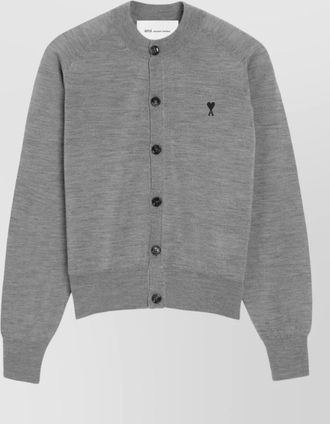 Ami wool crewneck cardigan