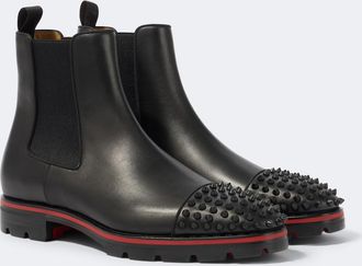 Christian Louboutin Melon Spikes leather Chelsea boots