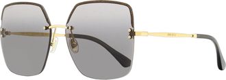 Jimmy Choo London Rimless Square Sunglasses - Gray