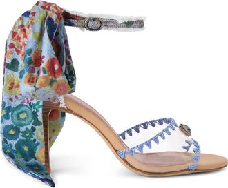 Kurt Geiger Vinyl Scarf Sandal in Light/Pastel Blue at Nordstrom, Size 6.5Us