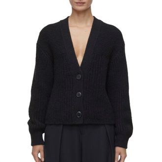 Closed Womens Alpaca Mix Cardigan In Black